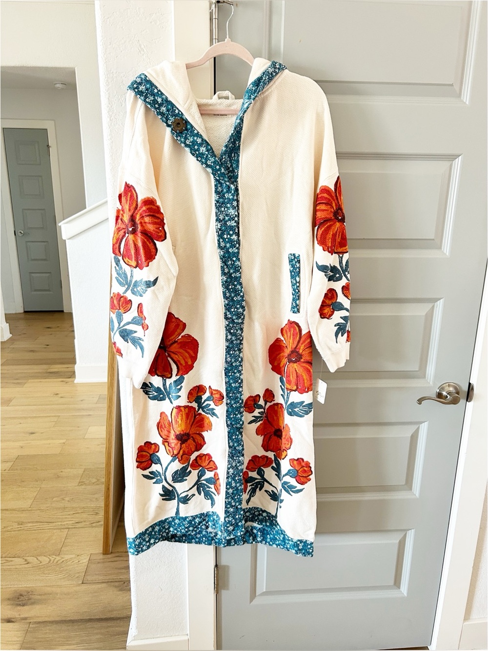 NWT Free People Super Bloom Floral Maxi Cardigan - Picture 3 of 5